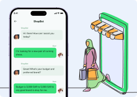 روبوت دردشة للتجارة الإلكترونية – جدة